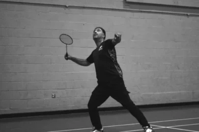 Image of a badminton player