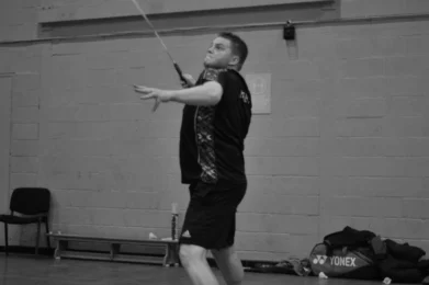 Image of a badminton player