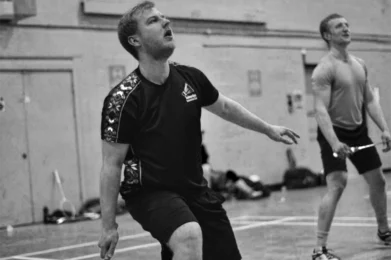 Image of a badminton player
