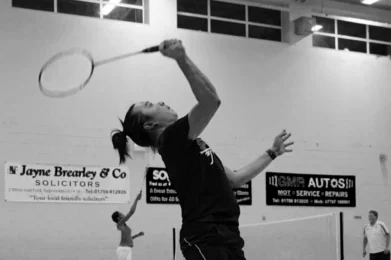 Image of a badminton player