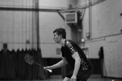 Image of a badminton player