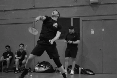 Image of a badminton player