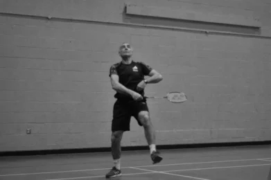 Image of a badminton player