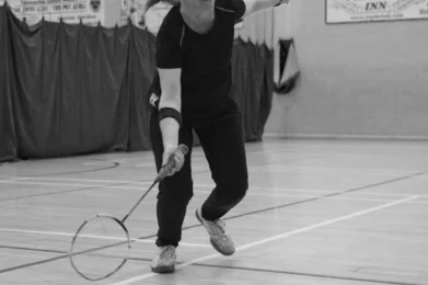 Image of a badminton player